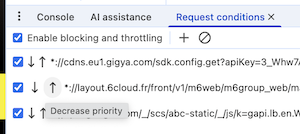 Individual request throttling